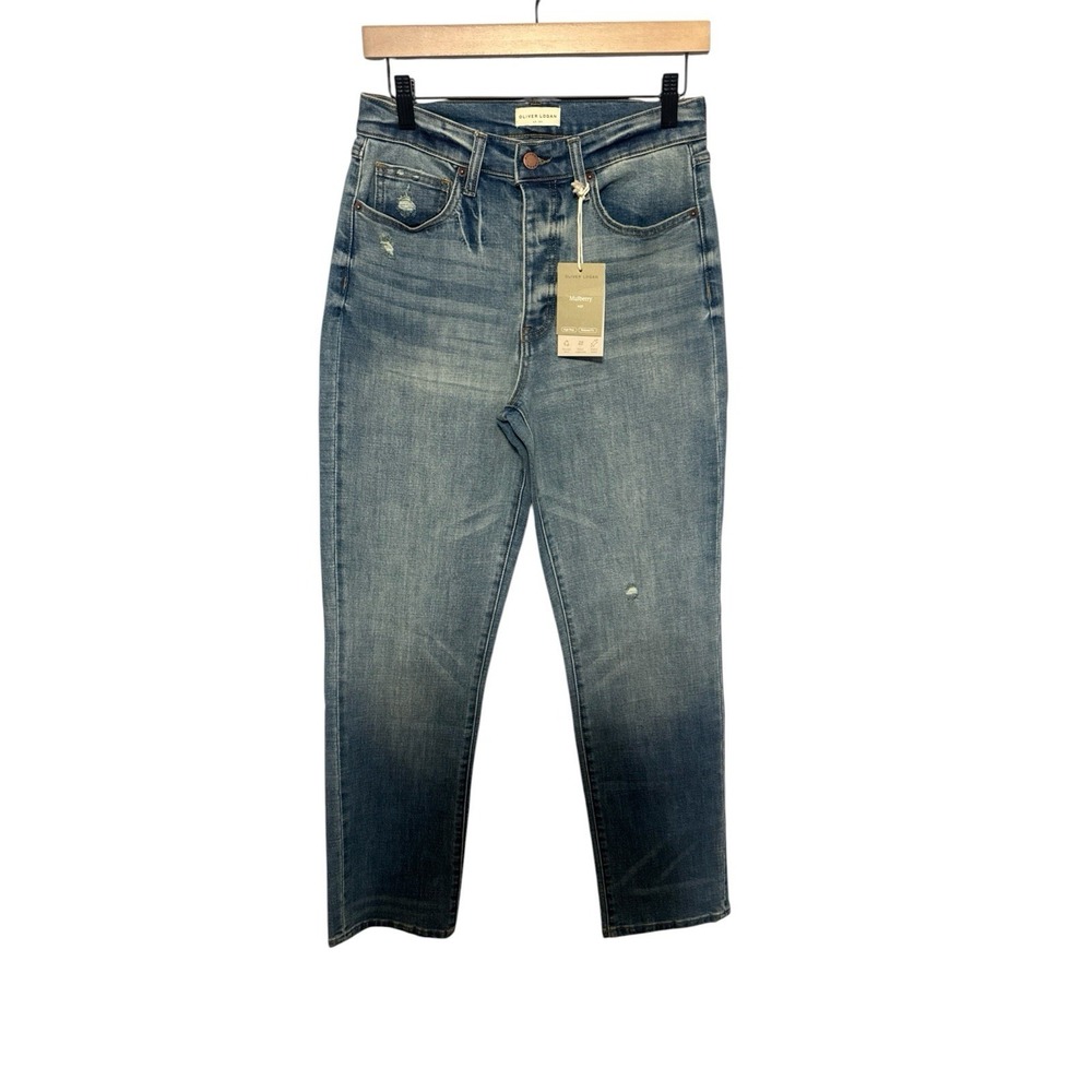 Oliver Logan Jeans Size 4/27 Mulberry Straight Leg High Rise Button Fly Retro